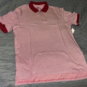 New NWT Route 66 red shirt sleeve  polo large men’s colored three button